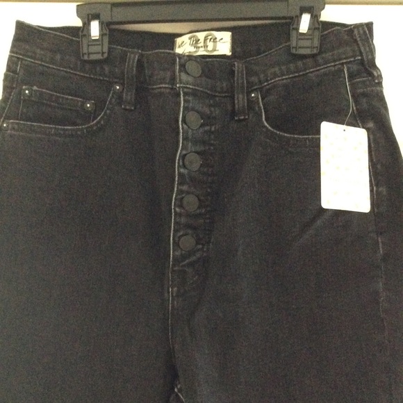 FREE PEOPLE Crvy Mardi High Rise Skinny NWT 29 Blk - Picture 8 of 12